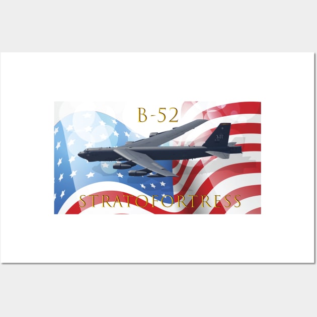 Boeing B-52 Stratofortress Strategic Bomber Wall Art by ernstc